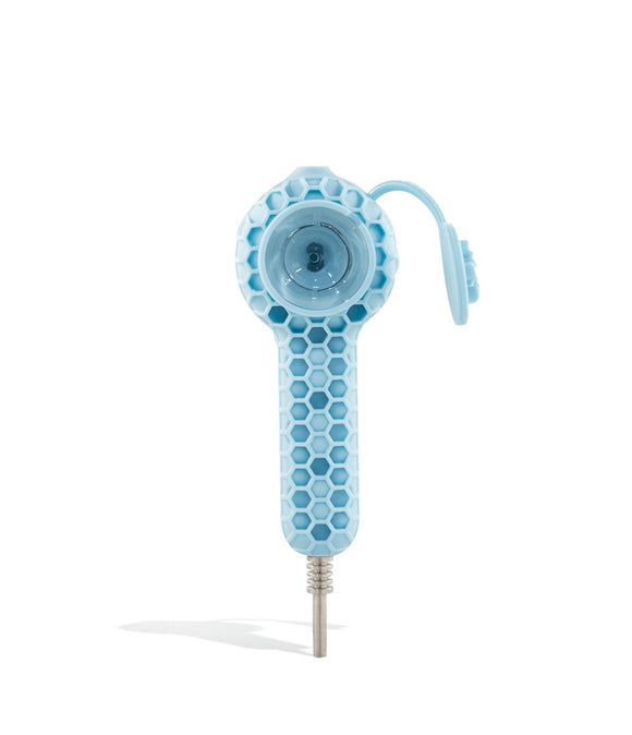 2 in 1 Silicone Hand Pipe and Nectar Straw with 10mm Stainless Steel Tip