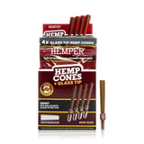 Pre-Rolled Mini Size Glass Tipped Hemp Cones | 4PK