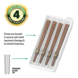 Pre-Rolled Mini Size Glass Tipped Hemp Cones | 4PK