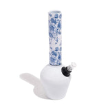 Chill Bong - Mix & Match - Gloss White & Blue Floral Bong Combo