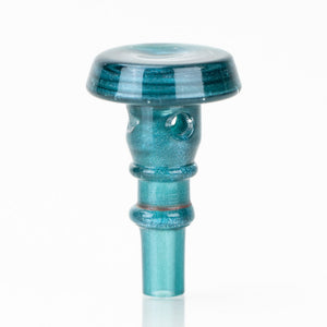 Empire Glasswork's PuffCo Peak Pro 3D XL Chamber Glass Joystick Cap - Blue Lagoon