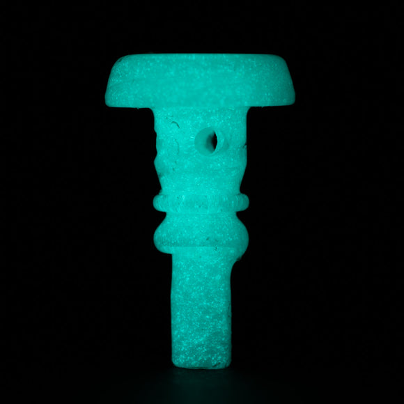 Empire Glasswork's PuffCo Peak Pro 3D XL Chamber Glass Joystick Cap - Glow in the Dark