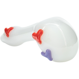 "Drooping Hearts" Solid White Drooper Spoon