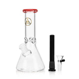 Ritual Smoke - Daily Driver 8" Beaker w/ American Color Accents - Crimson