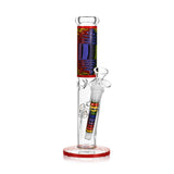 Ritual Smoke - Prism 10" Glass Straight Tube - Crimson