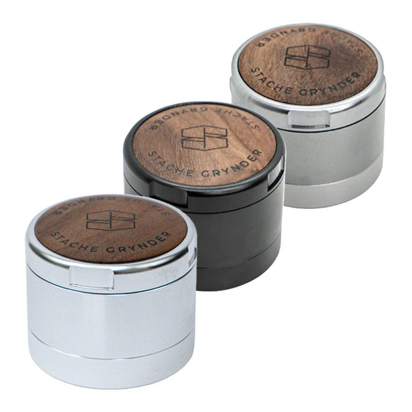 Stache Products Wood Lid Grynder | 3pc | 2.5