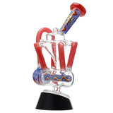 HEADY QUAD RECYCLER WIGWAG PUFFCO PEAK OG & PRO GLASS ATTACHMENT ENCASED WITH OPAL