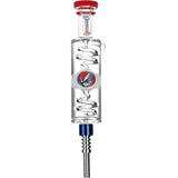 Grateful Dead x Pulsar Steal Your Face Glycerin Glass Dab Straw - 8.5"