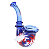 Grateful Dead x Pulsar Bolt Handle Wig Wag Glass Sherlock Pipe - 5"
