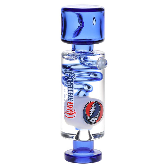 Grateful Dead x Pulsar Steal Your Face Glycerin Spiral Geometric Glass Hand Pipe - 5.25