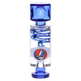 Grateful Dead x Pulsar Steal Your Face Glycerin Spiral Geometric Glass Hand Pipe - 5.25"