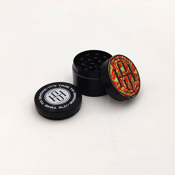 High Society - 4 PC 40mm Ceramic Teflon Coated Grinder - Rasta