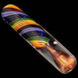 "Twisted Rainbow" Fumed Glass Chillum