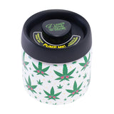 Fujima Dank Tank Vacuum Glass Jar - 4.2" / Hemp Leaf