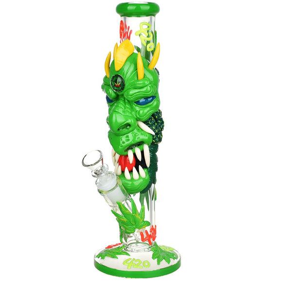 420 Dragon Glow In Dark Tube Water Pipe - 11.8