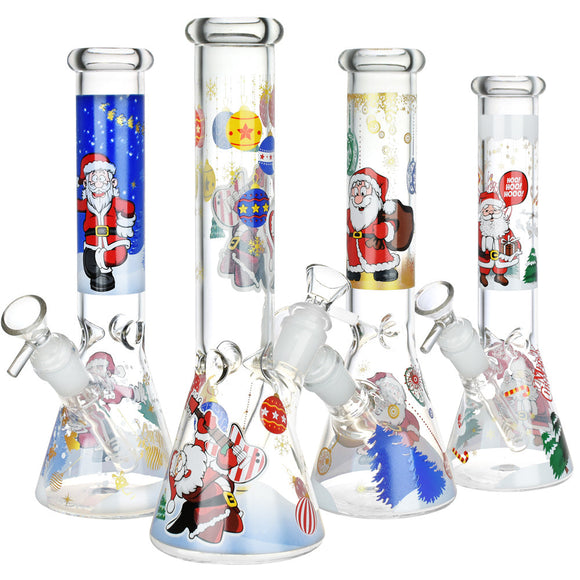 Christmas Themed Glass Water Pipe - 10