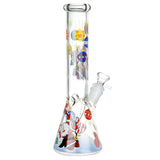 Christmas Themed Glass Water Pipe - 10" / 14mm F / Designs Vary