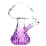 Pluming Mushroom Glass Water Pipe - 7" / 14mm F / Colors Vary