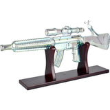 Machine Gun Glass Water Pipe - 23.75" / 14mm F / Colors Vary