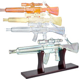 Machine Gun Glass Water Pipe - 23.75" / 14mm F / Colors Vary