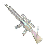 Machine Gun Glass Water Pipe - 23.75" / 14mm F / Colors Vary