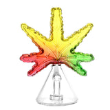 420 Leaf Glass Water Pipe - 6.5" / 14mm F / Colors Vary