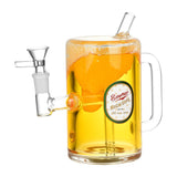 Dabtized Beer Mug Piece Glycerin Glass Water Pipe - 7" / 14mm F / Designs Vary