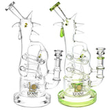 Lookah Glass Chicken Recycler Water Pipe | 12.25" | 14mm FLookah Glass Chicken Recycler Water Pipe | 12.25" | 14mm F