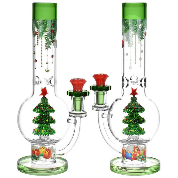 Christmas Cheer Glass Water Pipe - 11.75