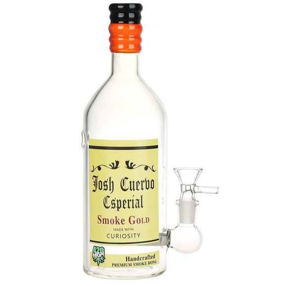 Tequila Bottle Glass Water Pipe - 9.5