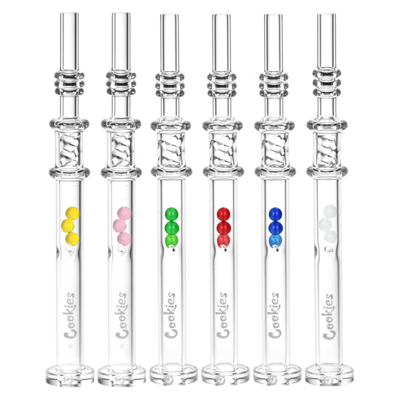 Cookies Honey Twist Glass Dab Straw w/ Integrated Tip - 6.25