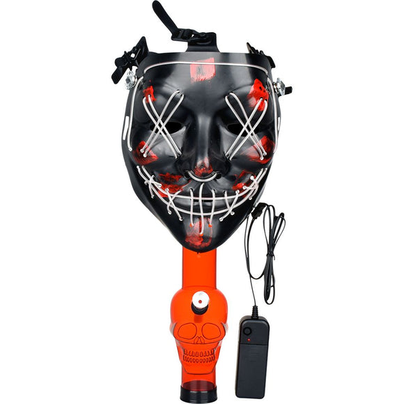 Scary Purge Light Up Gas Mask & Acrylic Water Pipe Set - 8