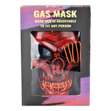 Scary Skull Light Up Gas Mask & Acrylic Water Pipe - 8"