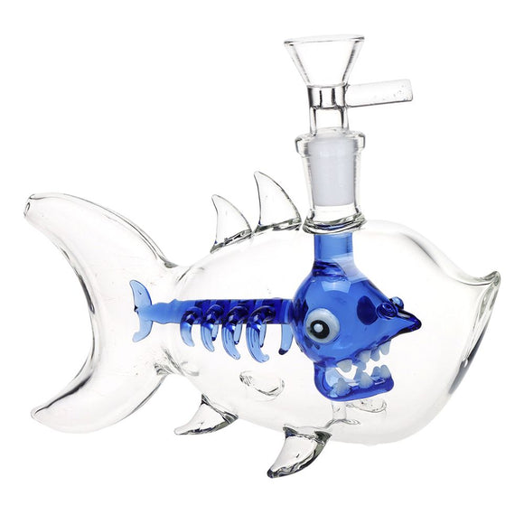 Fish Bone Glass Bubbler - 6.25