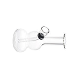 Itty Bitty Double Bubble Glass Water Pipe - 4.75" / Clear