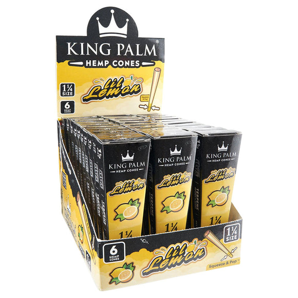 King Palm Lil Lemon Hemp Pre-Rolled Cones | 6pk | 1 1/4
