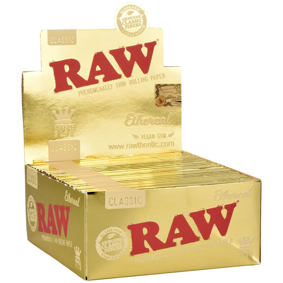 50CT DISPLAY - Raw Ethereal Rolling Papers - Classic / 32pc / King Size Slim