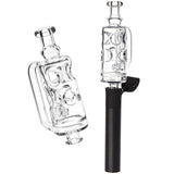 Pulsar Incycler Bubbler Glass Mouthpiece Attachment for Puffco Pivot - 4.3" / Clear