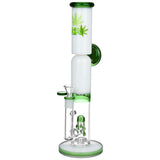 Pulsar 420 O'Clock Glow In The Dark Straight Tube Water Pipe - 13" / 14mm F