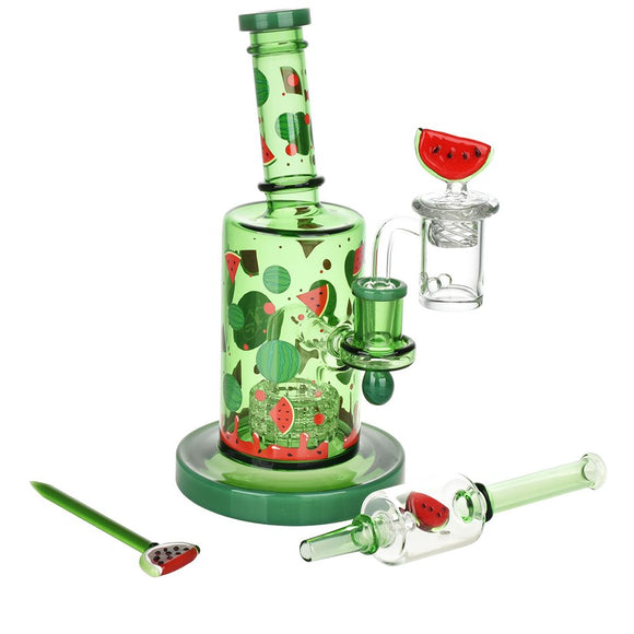 Pulsar Fruit Series Watermelon Zkittles Glow In The Dark Dab Rig Kit - 8