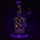 Pulsar Fruit Series Strawberry Cough Glow In The Dark Dab Rig Kit - 8" / 14mm F