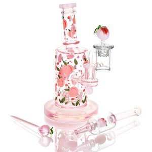 Pulsar Fruit Series Peaches & Cream Glow in The Dark Dab Rig Kit - 8" / 14mm F