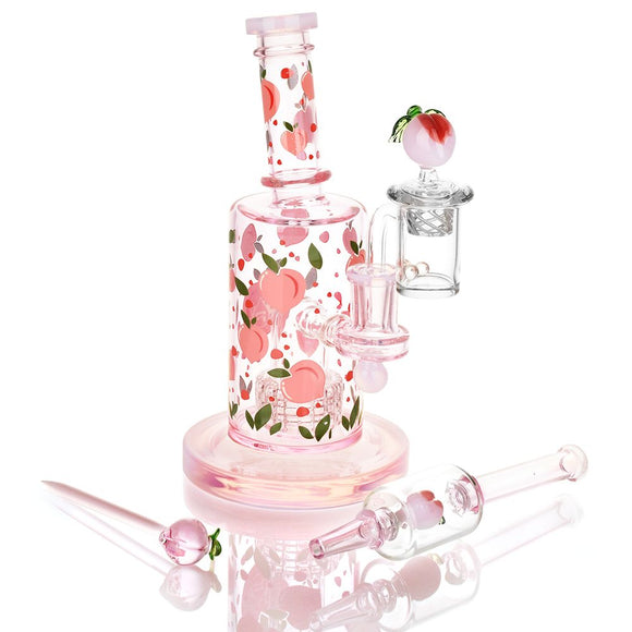 Pulsar Fruit Series Peaches & Cream Glow in The Dark Dab Rig Kit - 8