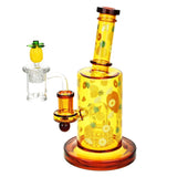 Pulsar Fruit Series Pineapple Express Glow In The Dark Dab Rig Kit - 8" / 14mm F