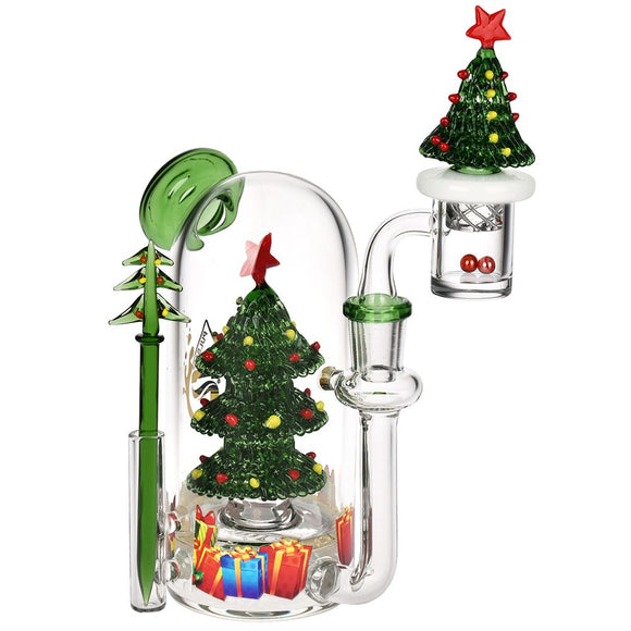 Pulsar Christmas Tree Glass Dab Rig Set - 5.75