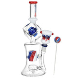 Grateful Dead x Pulsar Tesseract Hypercube Glass Water Pipe - 10.75" / 14mm F