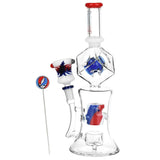 Grateful Dead x Pulsar Tesseract Hypercube Glass Water Pipe - 10.75" / 14mm F