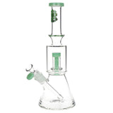 SeshGear 2-Step Glass Beaker Water Pipe - 11.75" / 14mm F / Colors Vary