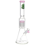 SeshGear Jellyfish Double Chamber Glass Beaker Water Pipe - 17" / 14mm F / Colors Vary