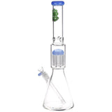 SeshGear Jellyfish Double Chamber Glass Beaker Water Pipe - 17" / 14mm F / Colors Vary
